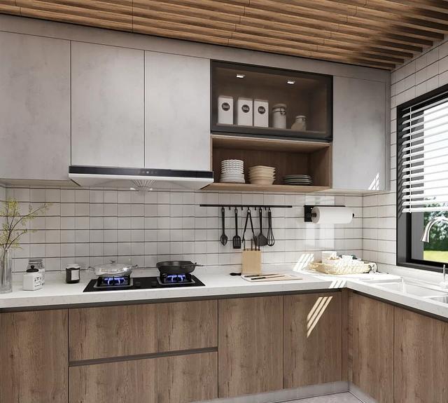 |12个厨房装修案例：想让厨房装修效果好，挑好橱柜颜色很重要！