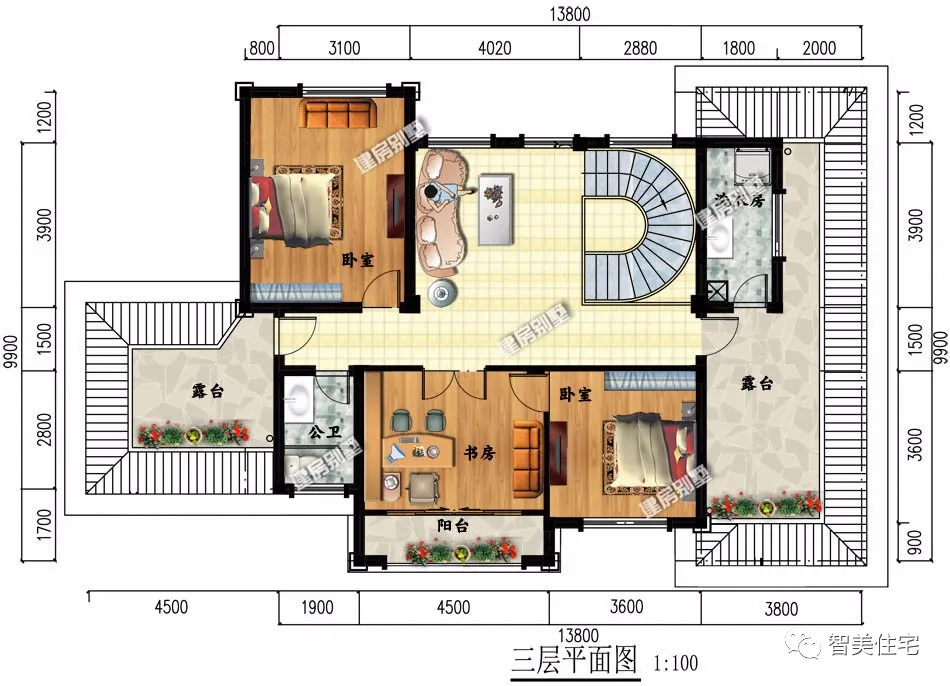 ■带开放式车库设计的简欧别墅，第一栋简约，第二栋很气派