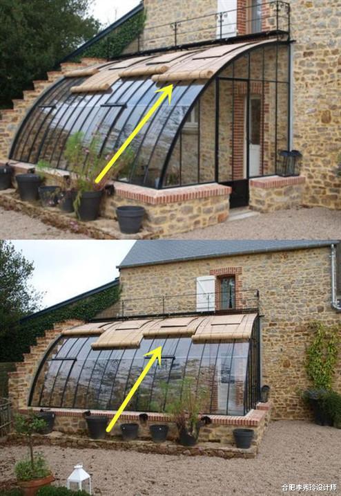 『』一到夏天，玻璃阳光房秒变鸡肋空间，热到没法进人！顶上铺层凉席搞定了