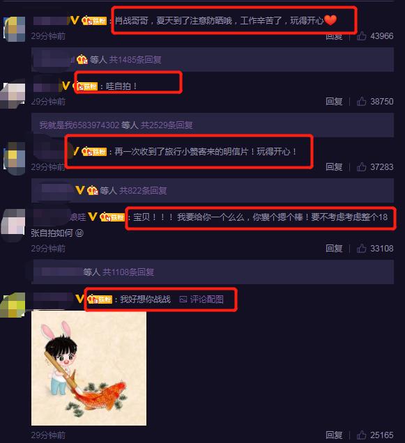 肖战@肖战时隔四个月终于发自拍了！看到评论区后，要被粉丝笑死了！