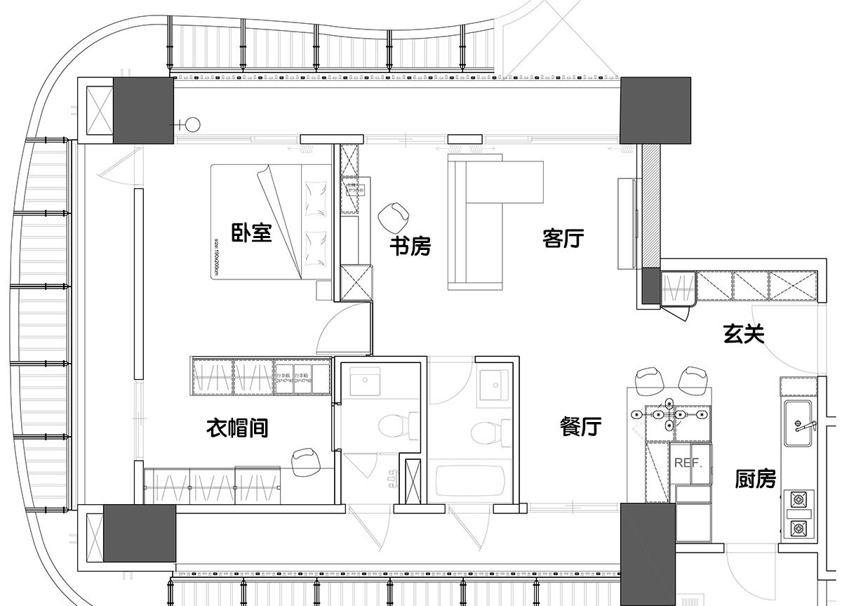 设计师|这是我见过最有质感的小户型设计，80㎡，黑白简约高级风！