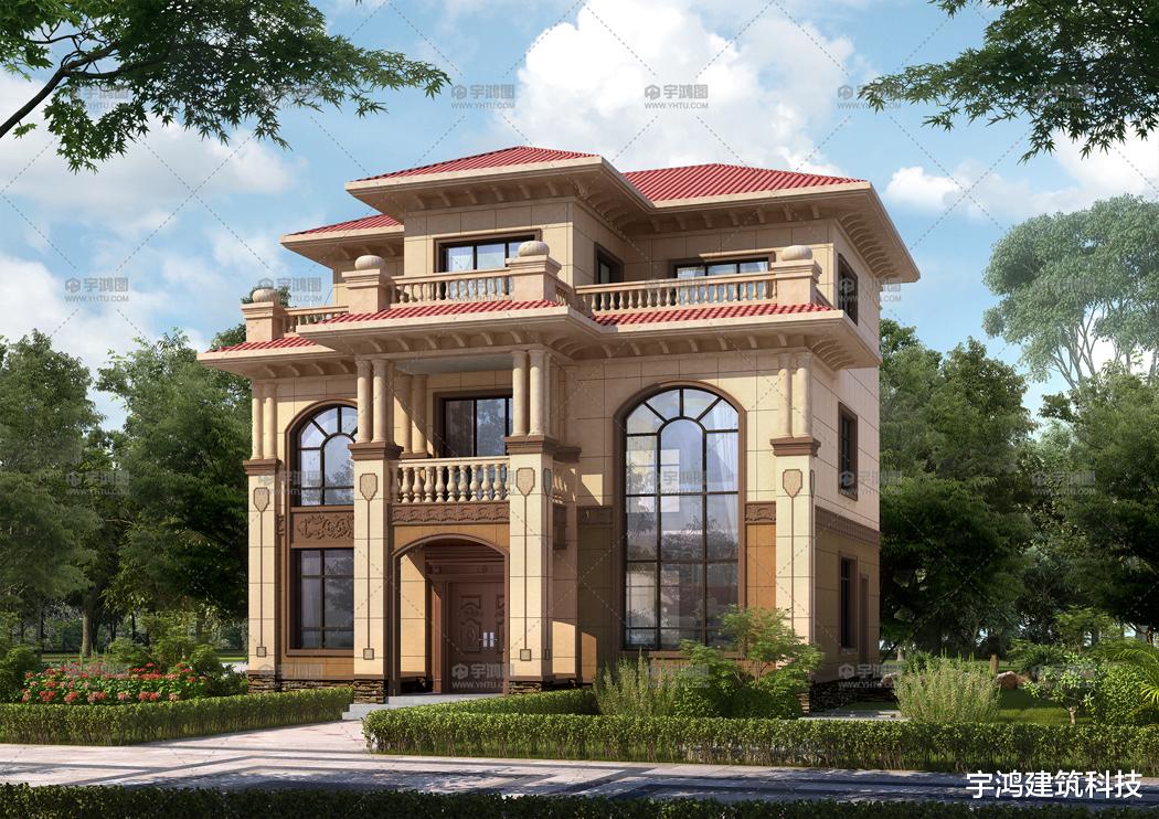 |占地一百三十平的洋气欧式三层别墅,8卧4卫,永远不会过时!