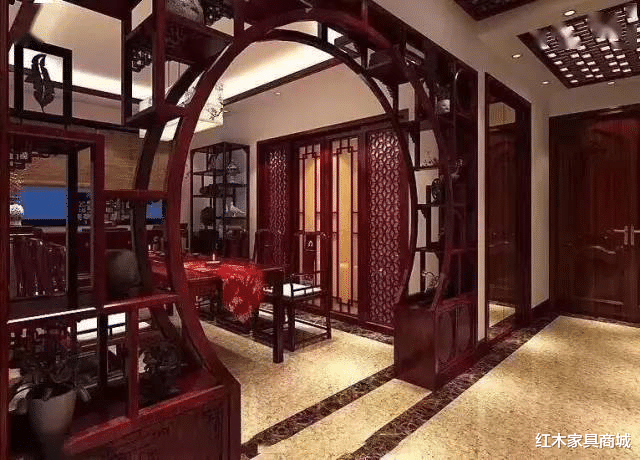 ▲全红木装修的别墅，如果不觉得壕，看看这一家！
