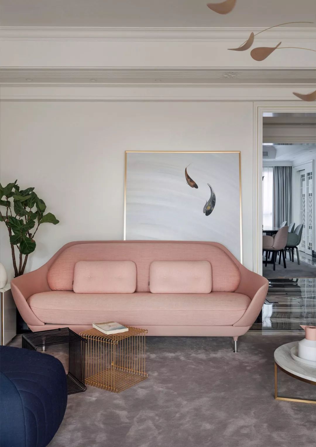 『』160㎡现代欧式混搭风，简洁硬装搭配轻古典家具，大气又优雅！