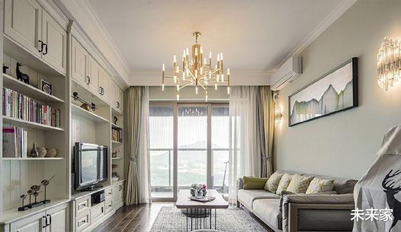 「」特别漂亮的两房装修，居然还是美式风格设计，小户型这样装错不了