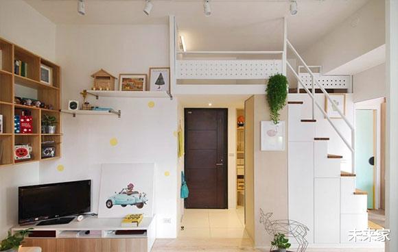 【】38㎡公寓居然装出两间卧室，楼梯下收纳设计超实用，建议收藏备用