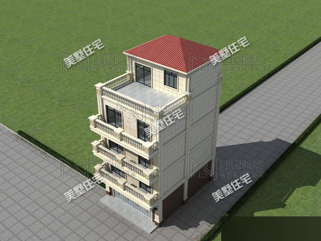 开间8米，也能建出大气势，小宅基地的建房首选