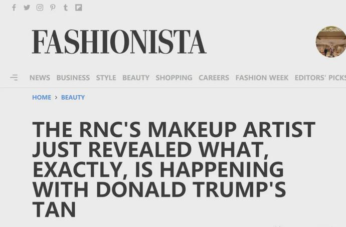 『特朗普』为什么特朗普的眼袋是白色的?