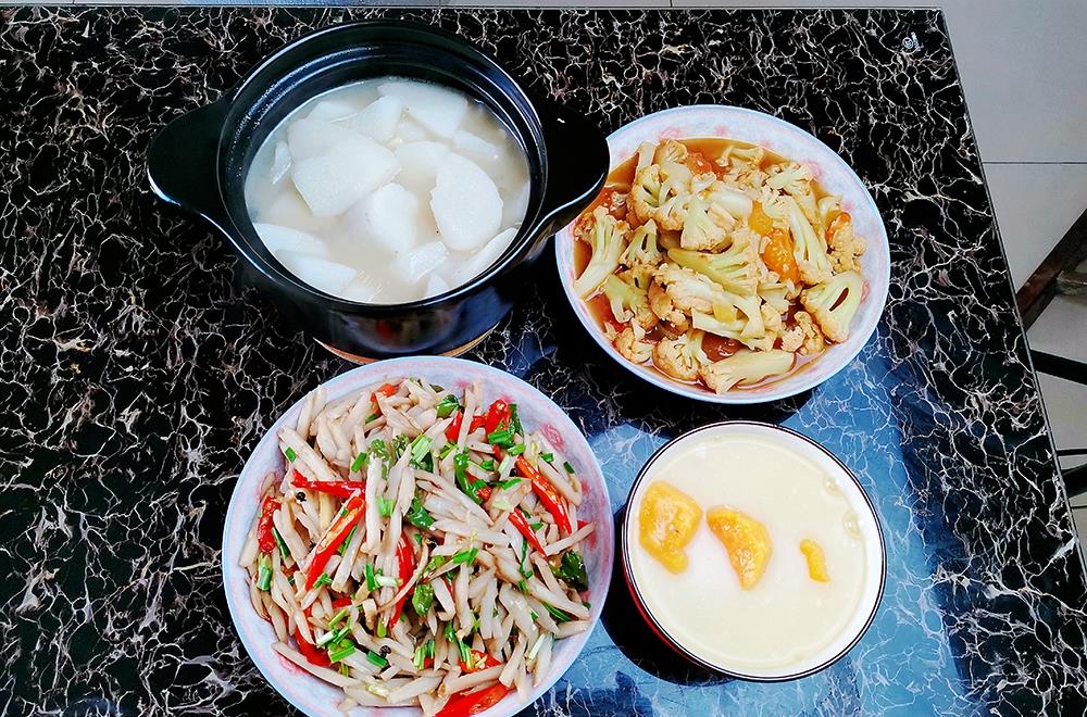 「山药」假期结束减肥开始，晒晒我准备的晚餐，好吃不长肉，一周只需70元
