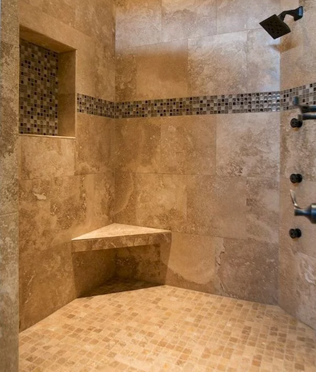 淋浴房|早知我也照着装!淋浴房离地砌个30cm高台面,坐着洗澡多舒坦