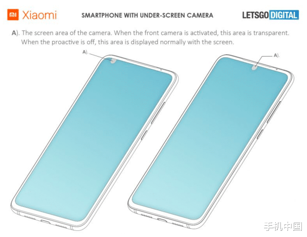 「金像奖」小米首款屏下镜头手机来了？摄像头区域可显示可隐藏