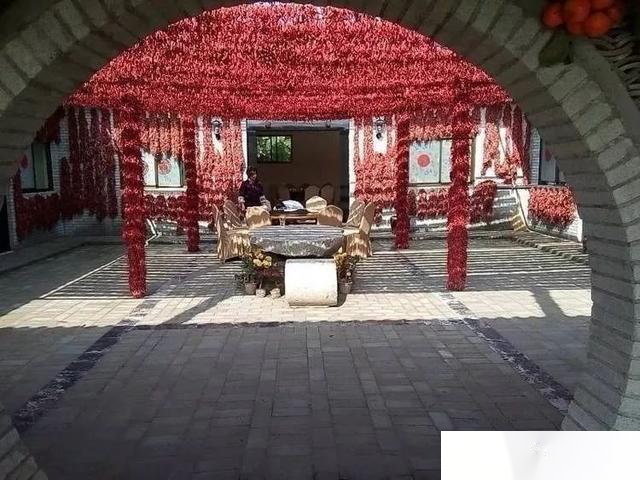 实拍：兴平渭水边，挂满红辣椒的庭院...