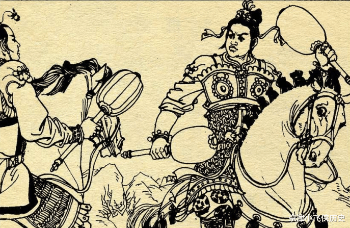 「李元霸」李元霸砸他两锤，第三锤含糊了，不是他的马出问题，李元霸要丢人