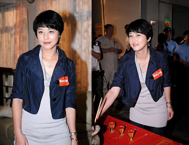 眼线|周海媚短发看着好嫩，近镜头下也没有皱纹，气质还是年轻小女孩样