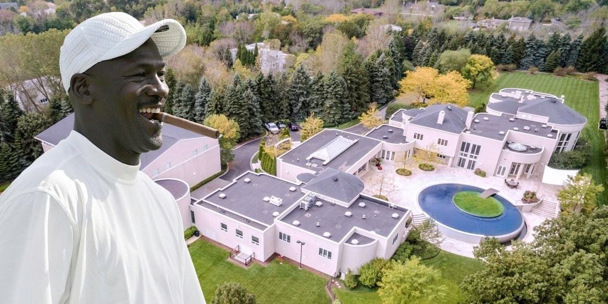 迈克尔·乔丹▲詹姆斯的豪宅，科比的豪宅，乔丹的豪宅，这就是超巨和传奇的差距！