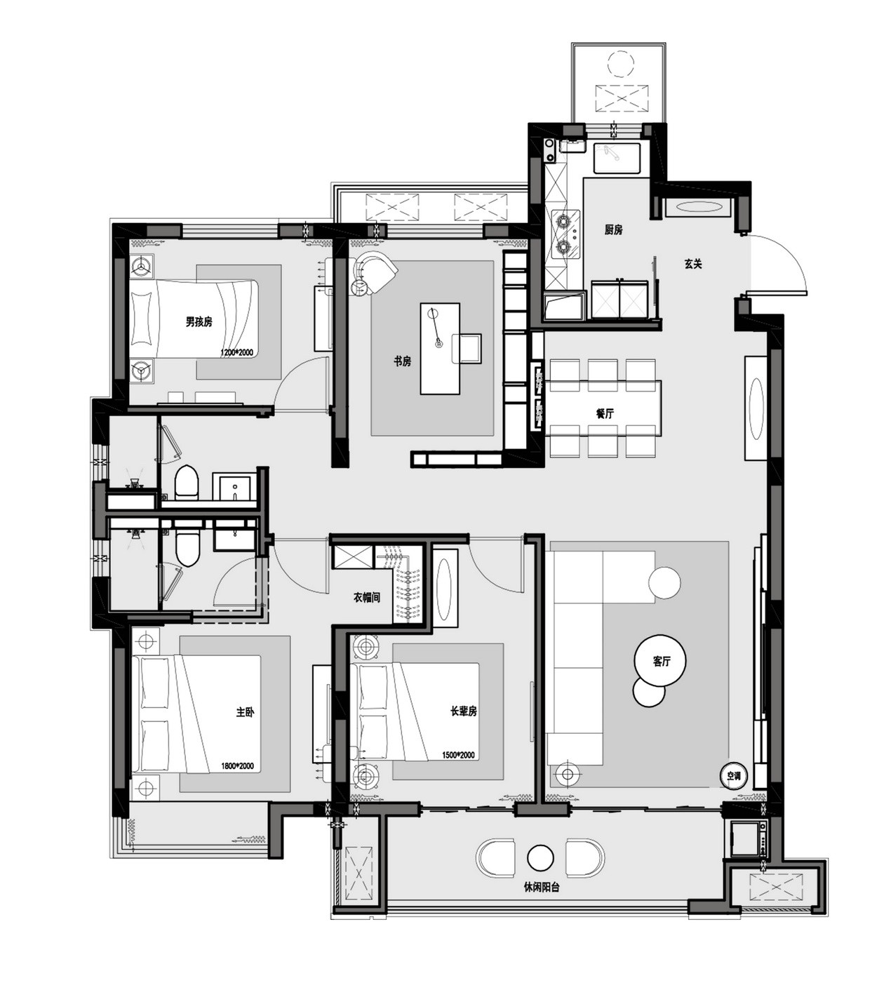 |120㎡橄榄样板间，精致舒适