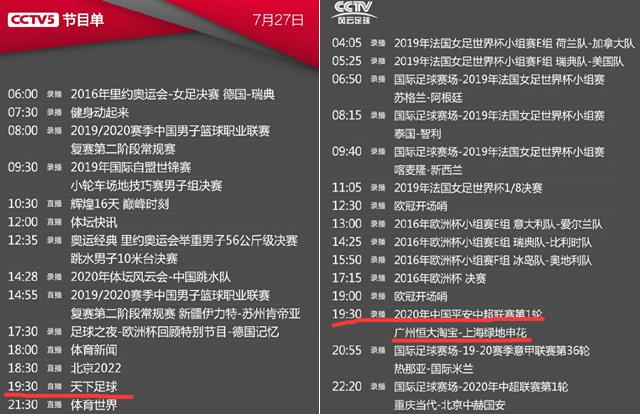 上海上港|足协把上港比赛当重头戏？央视今天不转播，只重播恒大的比赛