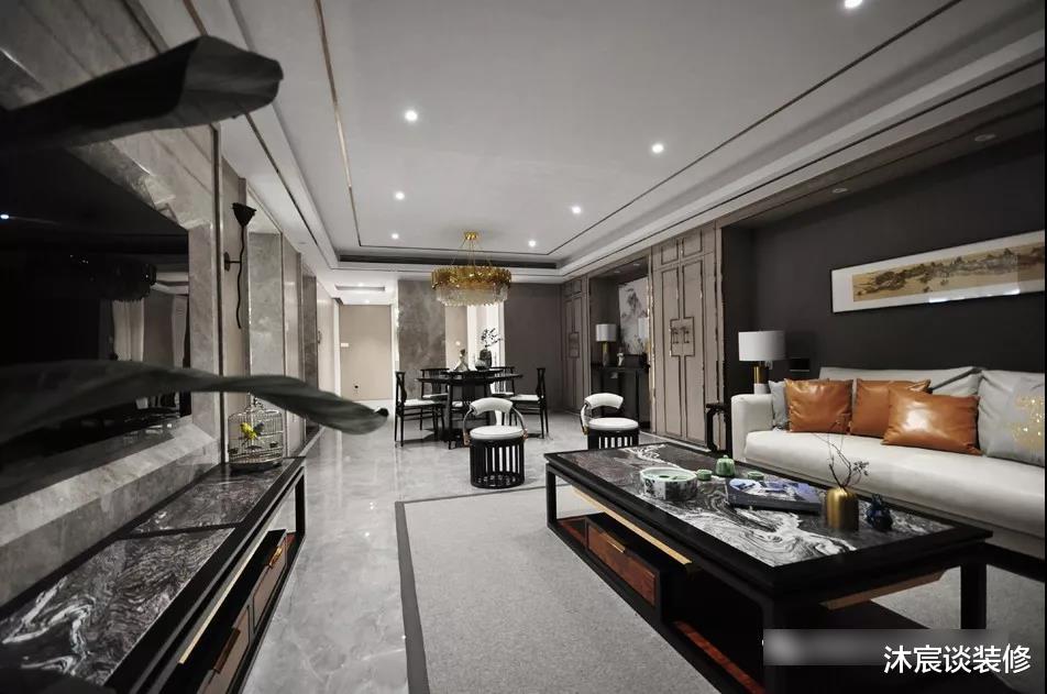 |一家四口新房，新中式搭配现代轻奢元素，室内惊艳无比，很上档次