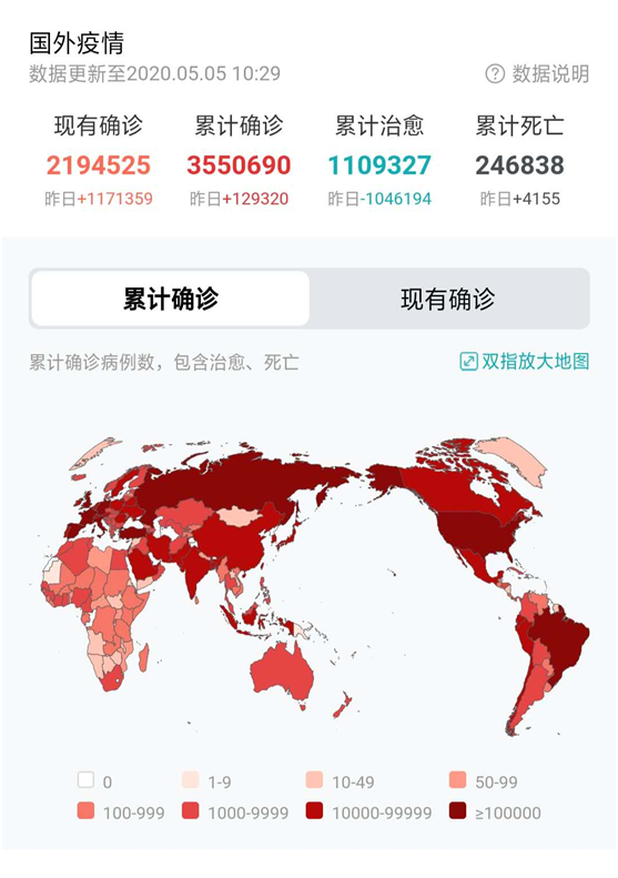 『特朗普』截至5月5日11时，世卫、特朗普接连宣布，美民众慌了！