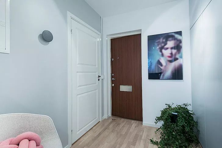 『』25㎡北欧风单身公寓,蓝色+灰色的色彩搭配,让小家清新有温度!