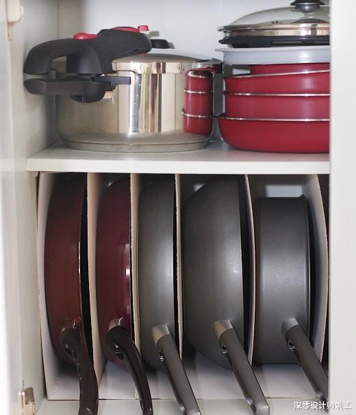 「」把家政阿姨锅具收纳这3招学回家，一竖二插或三挂，厨房整整齐齐