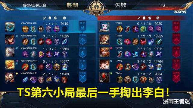 李白|李白弱到不配赢?AG张角:当TS亮出李白后,已开始准备巅峰对决!