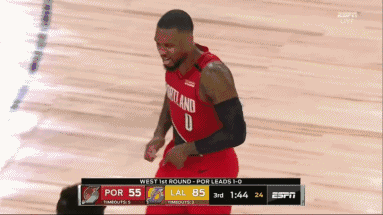 达米恩·利拉德|4夹1！太残暴了！利拉德现库里式手指脱臼！黑八没戏了