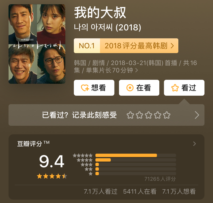 「韩剧」一看就“上瘾”的高分韩剧，豆瓣评分9.0以上，连刷3遍都不过瘾