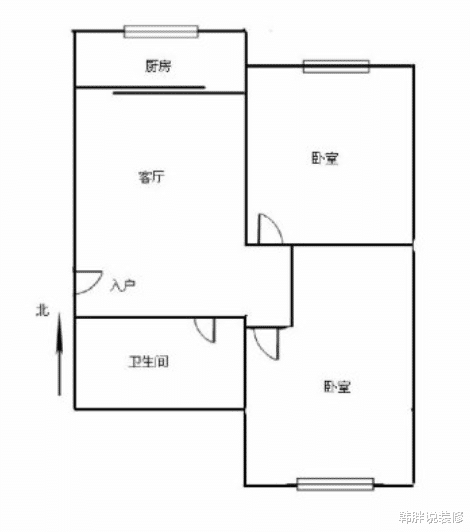 【】60㎡小户型，餐客一体化，阳台改成厨房，三口之家的幸福小窝