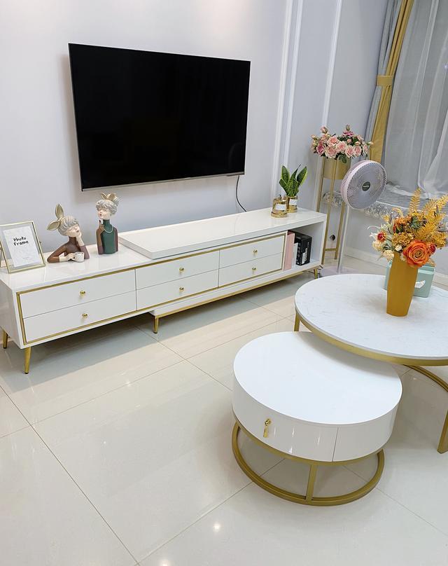 |新房花20万的装修效果,全屋橱柜定制简洁漂亮,最满意客厅!