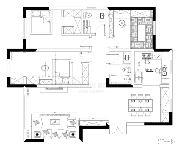 |126㎡现代轻奢风格效果图，呈现精致、时尚的都市格调！