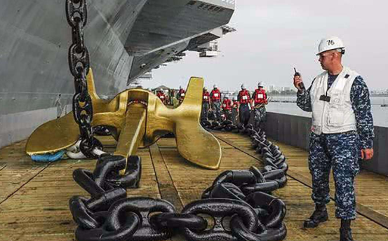「」大海深不可测，航母深海停泊时，锚链到底有多长才可以固定不动？