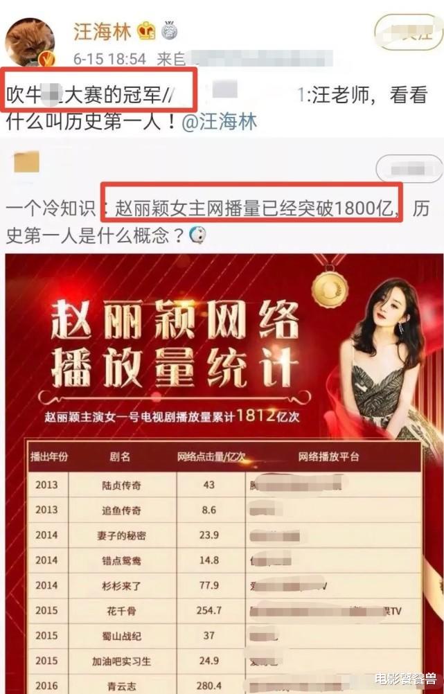 「赵丽颖」电视剧播放量1812亿?编剧讽刺赵丽颖女主剧:吹牛大赛冠军