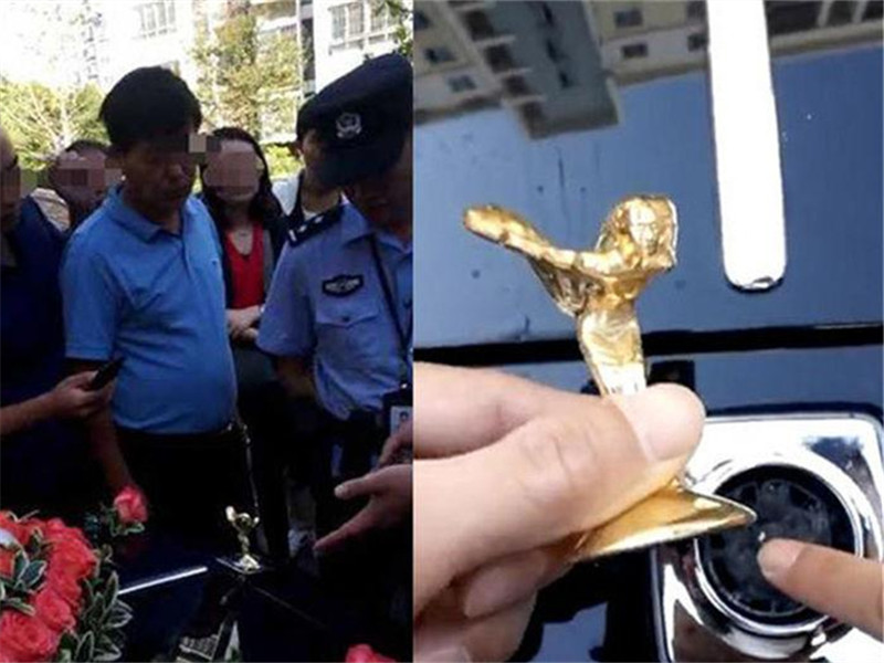 劳斯莱斯|劳斯莱斯婚车被村民拦下要喜钱，20万车标被掰断，新娘：我不嫁了！