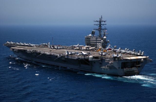 里根号|中国三大战区出击，里根号航母“狼狈撤回”关岛，短期内不会回来