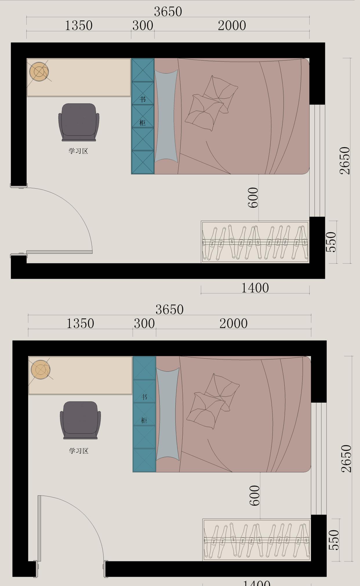 []2.65m×3.65m的儿童房怎么布置？