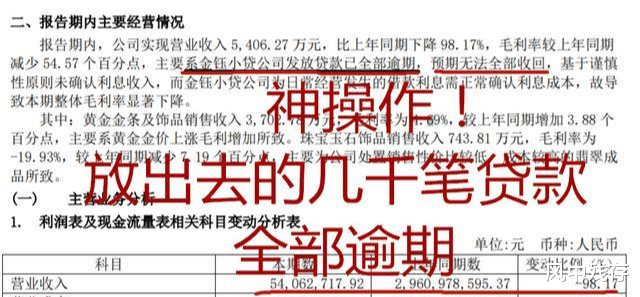 贷款|靠赌石发家的上市公司因放小贷栽倒，发放贷款全部逾期，被撸到退市