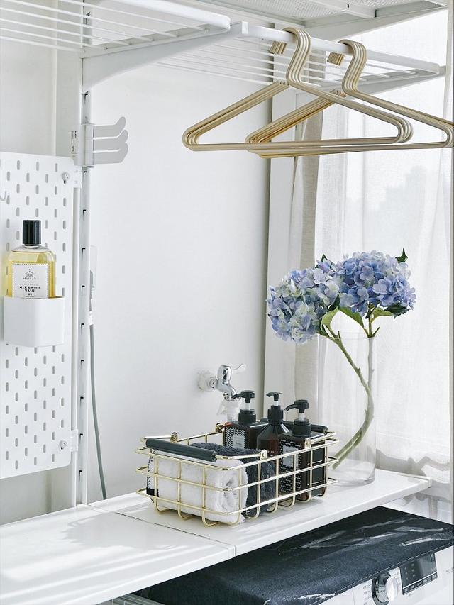 |这样的阳台洗衣区你喜欢吗？简洁清新，颜值和实用性兼具！