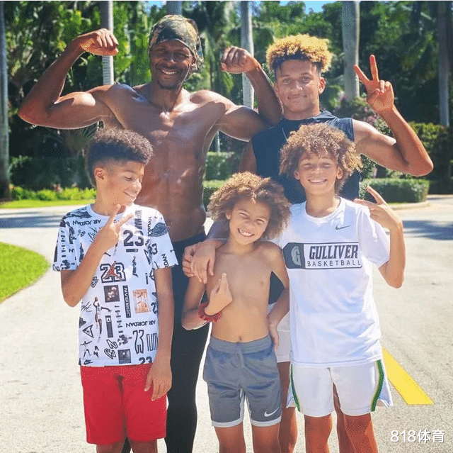 【雷·阿伦】44岁雷-阿伦5个孩子! 高中女友生大女儿27岁, 演员妻子生4子老幺8岁