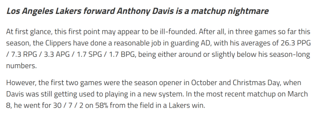 #湖人队#湖人季后赛能淘汰快船！美媒列出三大理由，浓眉将成为对手的梦魇