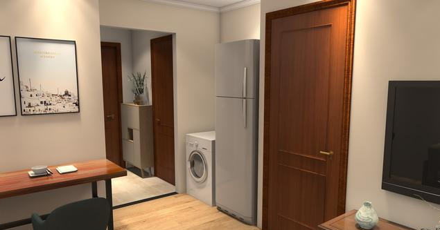 「」一室61.58平米，爆改两室，面积虽小，五脏俱全还带衣帽间