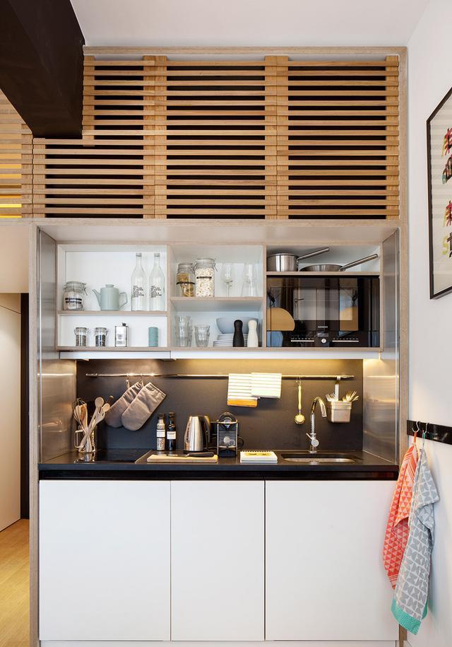 []35㎡小户型装修，楼梯、电视墙一并嵌入式设计，住出了大房的效果