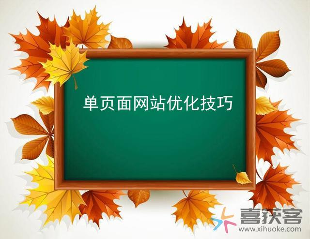 芯片|单页面网站优化技巧分享