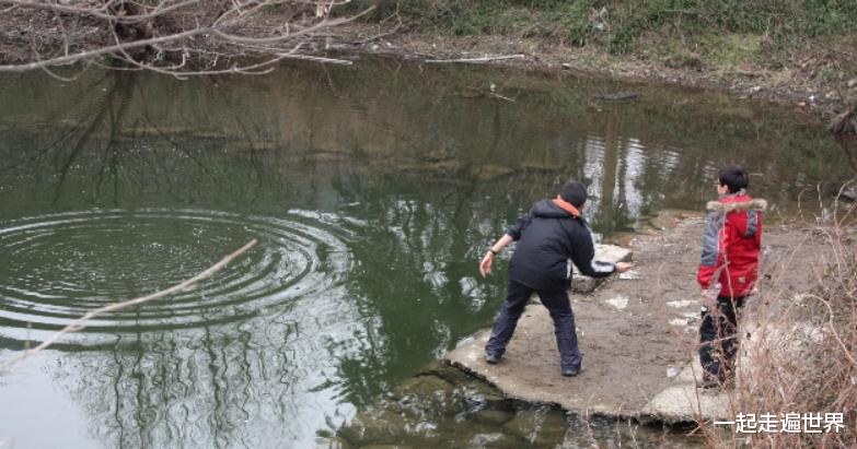 一起走遍世界 实拍:合肥池塘结冰了!小孩直接在上面走