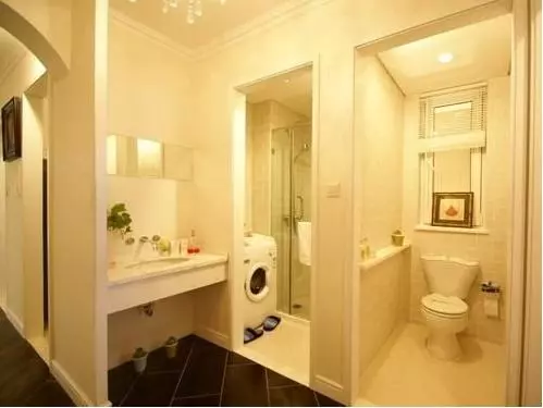 []卫生间太小，做不了干湿分离？我家这样装，合理利用空间，够省心