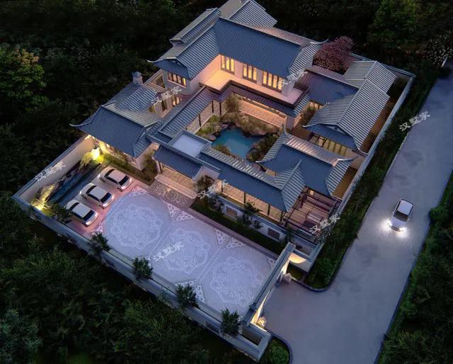 |24张图赏黄石徐总奢华中式庭院别墅,室内装修绝了