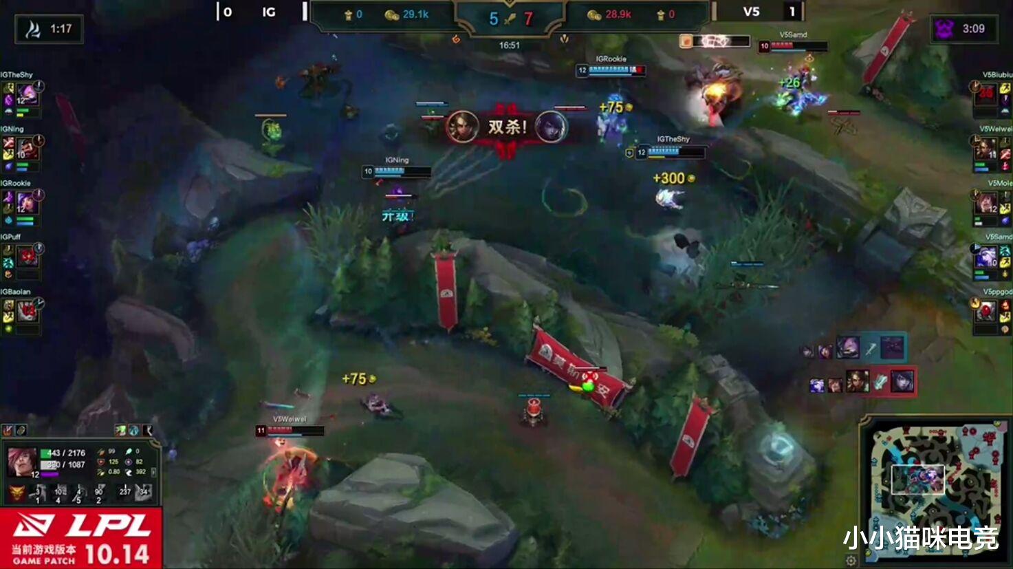 ig|IG击败V5 Rookie掏秘密武器Puff肉身开团 TS凯南天雷下凡V5被打懵