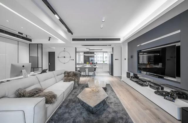 【】120㎡现代简约，小年轻的时尚之家，简简单单，却也精致大方