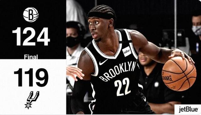 李遐怡|热身赛-勒韦尔27分篮网124-119险胜马刺