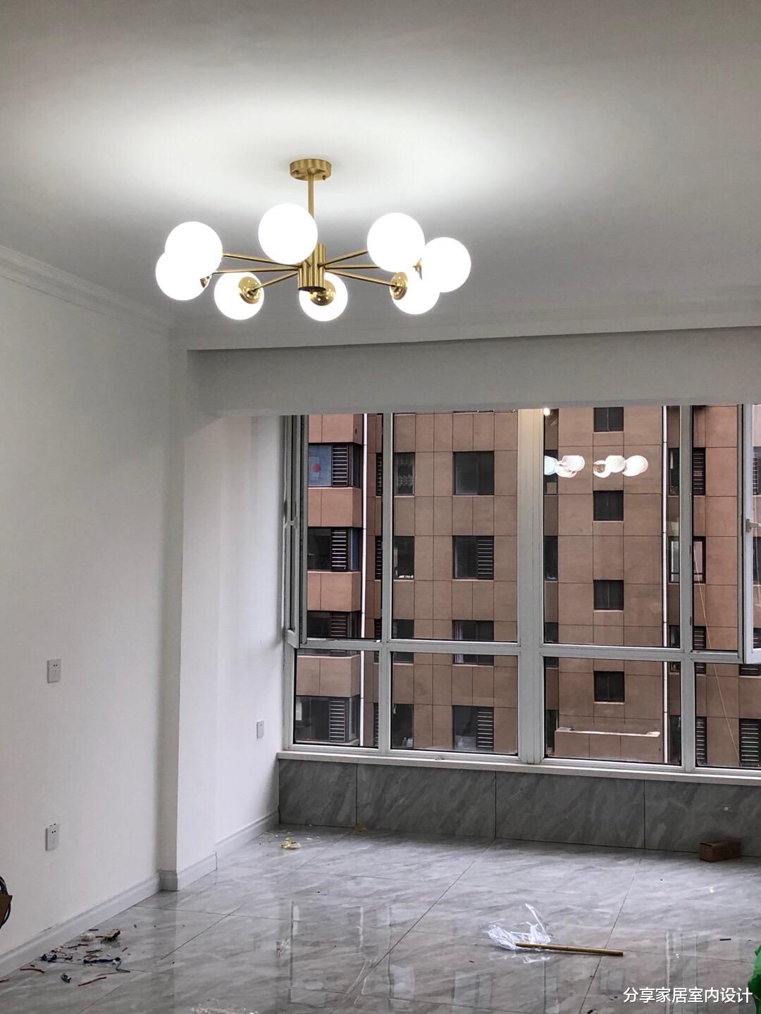 「」硬装结束，全屋不做吊顶非常满意，花了6W家人都说一点都不亏！